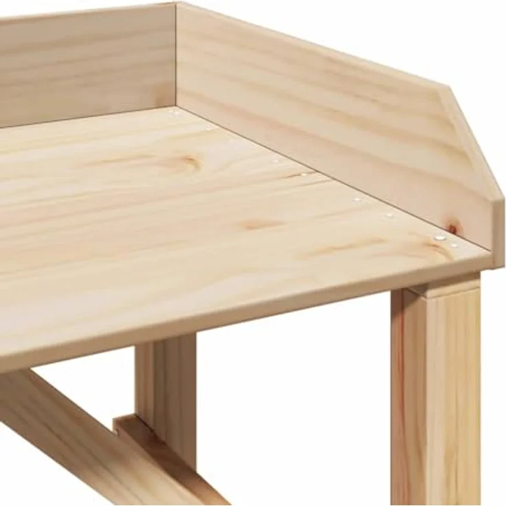 vidaXL Blumenständer Pflanztisch aus massivem Kiefernholz, 75x40x90 cm, naturbeige, Innen/Außen Nutzung – Bild 8