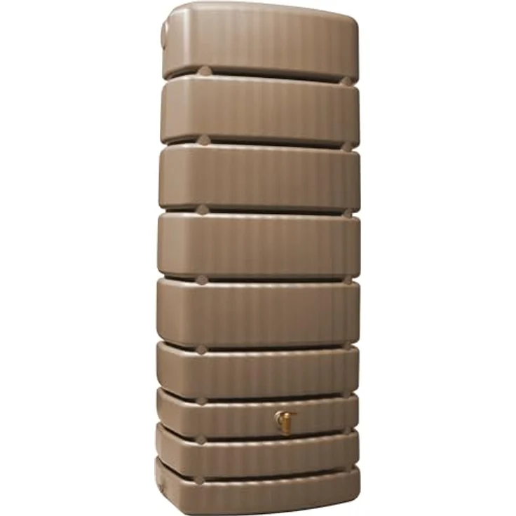 4rain Slim Wandtank 500 Liter Taupe - Regenwassertonne mit Platzsparendem Design und Praktischer Wasserentnahme – Bild 2