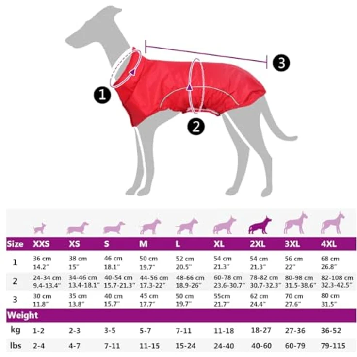 vidaXL Hunde Regenmantel 2XL, wasserdicht mit Reflexstreifen aus Polyester, rot, für Welpen, einfach anzuziehen und maschinenwaschbar – Bild 3