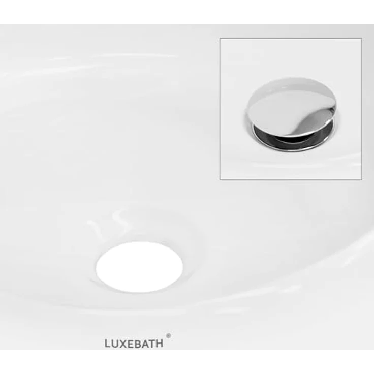 ECD Germany Waschbecken 350 x 350 x 120 mm Keramik Weiß – Bild 6