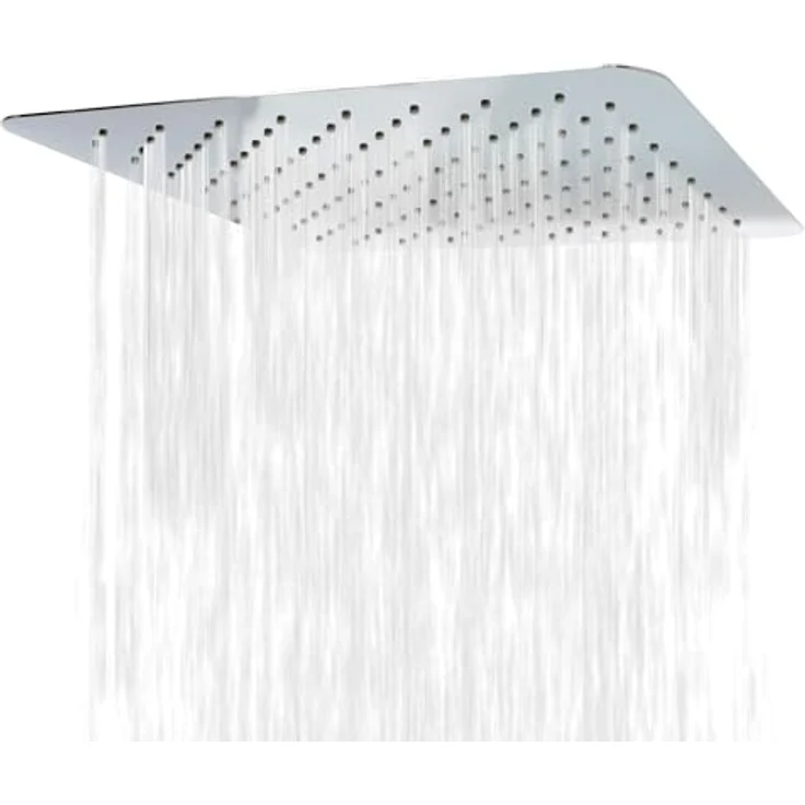 Schulte Kopfbrause 40 x 40 cm, verchromte Regendusche mit Kugelgelenk, EinfachCLEAN System und einstellbarem Neigungswinkel – Bild 2