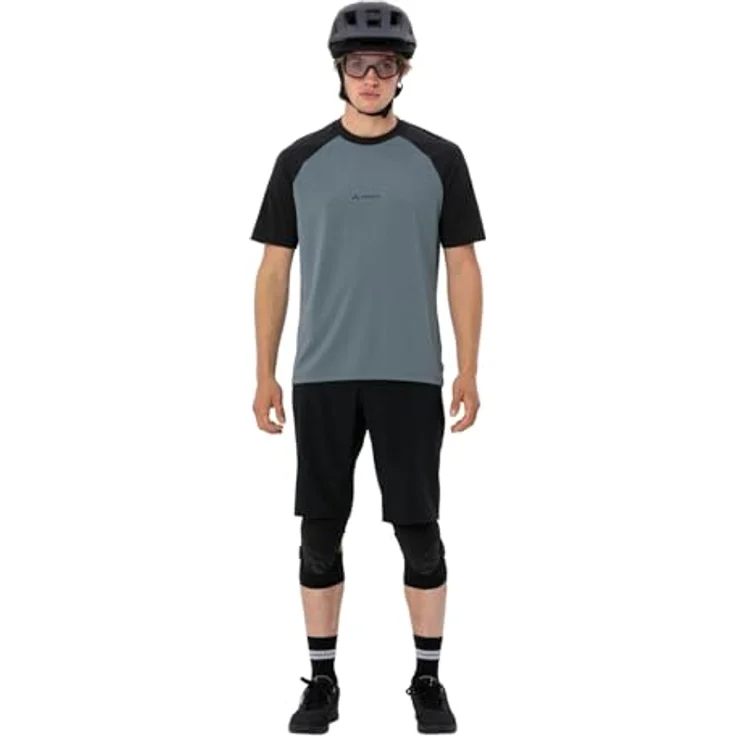 Vaude Loamer Shirt, Herren Arbeitsshirt aus recyceltem Polyester mit Colorblock-Design, Grau, XXL – Bild 7
