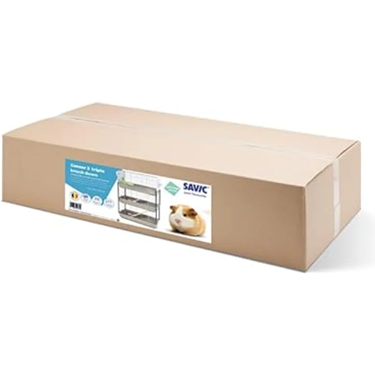 Savic Caesar 3 Dreifach Knock Down, faltbares Gehege mit Plastikzubehör und Holzleitern, 100 x 50 x H 143 cm, in verschiedenen Farben – Bild 3