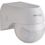 Oktaplex Ana Bewegungsmelder Aussen schwenkbar 230V IP44 180° Bewegungssensor 12m Reichweite weiß Aufputz Infrarot-Sensor