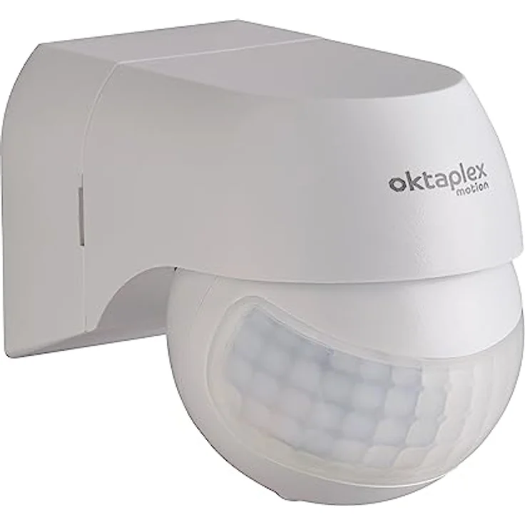 Oktaplex Ana Bewegungsmelder Aussen schwenkbar 230V IP44 180° Bewegungssensor 12m Reichweite weiß Aufputz Infrarot-Sensor – Bild 1