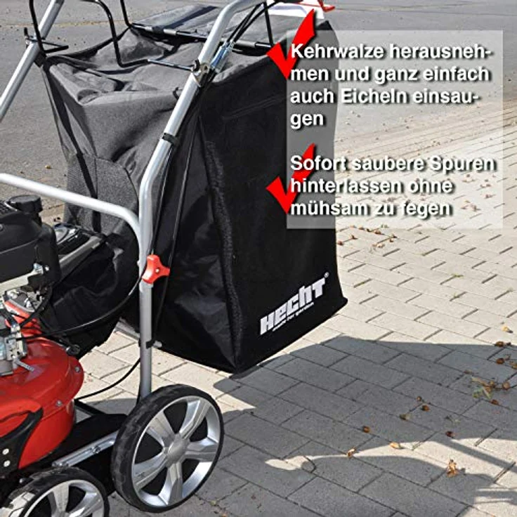 HECHT 8514 Benzin-Laubsauger, 58 cm Arbeitsbreite, 4 kW Leistung, 155 l Fangsack, mit Teleskop-Handdüse und Antrieb – Bild 4