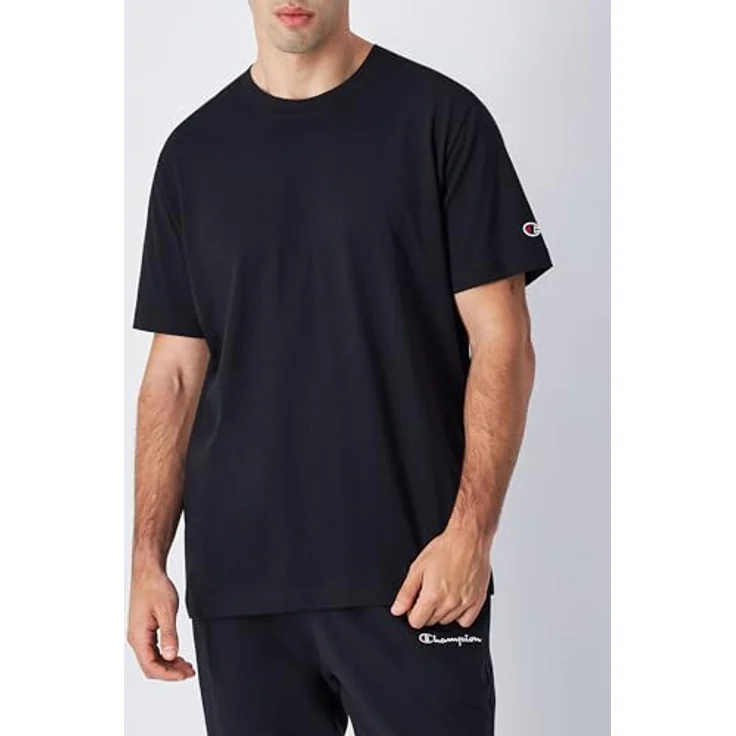 Champion T-Shirt Casual 2er-Pack, figurbetont, 100% Baumwolle, mehrfarbig, Größe L – Bild 2