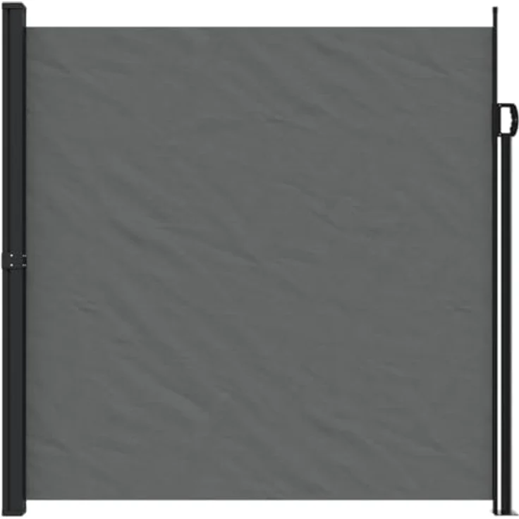 vidaXL Seitenmarkise, Wandmarkise mit PU-Beschichtung, Sichtschutz für Balkon Terrasse Garten, Windschutz Markise, Ausziehbar Anthrazit Polyester – Bild 3