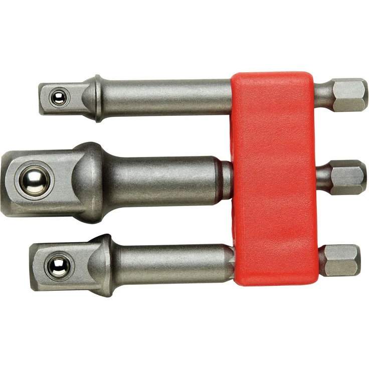 fortis Bit-Set 3-teilig, Verbindungsteil 1/4"-1/2" mit Antriebs- und Abtriebsgrößen