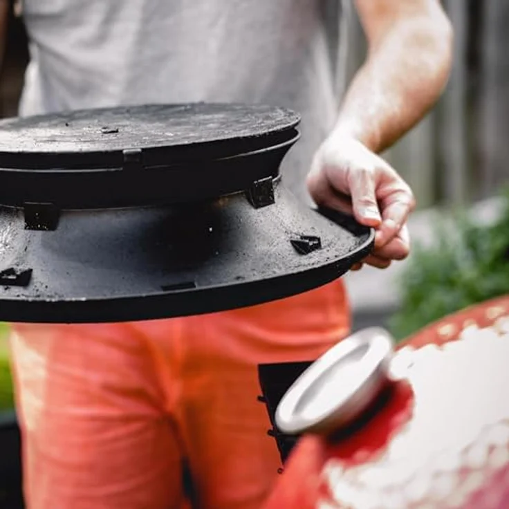 Kamado Joe® SloRoller für Big Joe Schwarz, innovativer Fleischhalter mit patentierter Harvard-Technik für optimale Rauchentwicklung und Temperaturkontrolle. – Bild 3