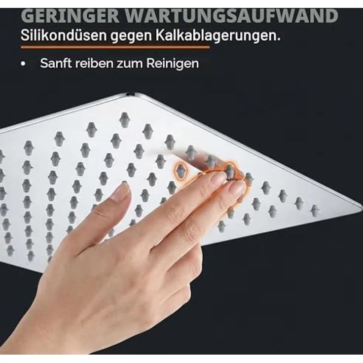 VALAZ Duschsystem Tajo, Verchromte Unterputz Duscharmatur mit 30cm Kopfbrause, 2-Wege-Einhebeldusche, schnelles Montagesystem, Edelstahl, minimalistisches Design – Bild 3