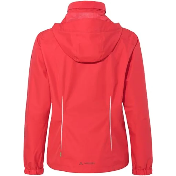 Vaude Escape Bike Light Jacket, wasserdichte Damen Velojacke mit Kapuze, atmungsaktiv, rot, Größe 38 – Bild 2