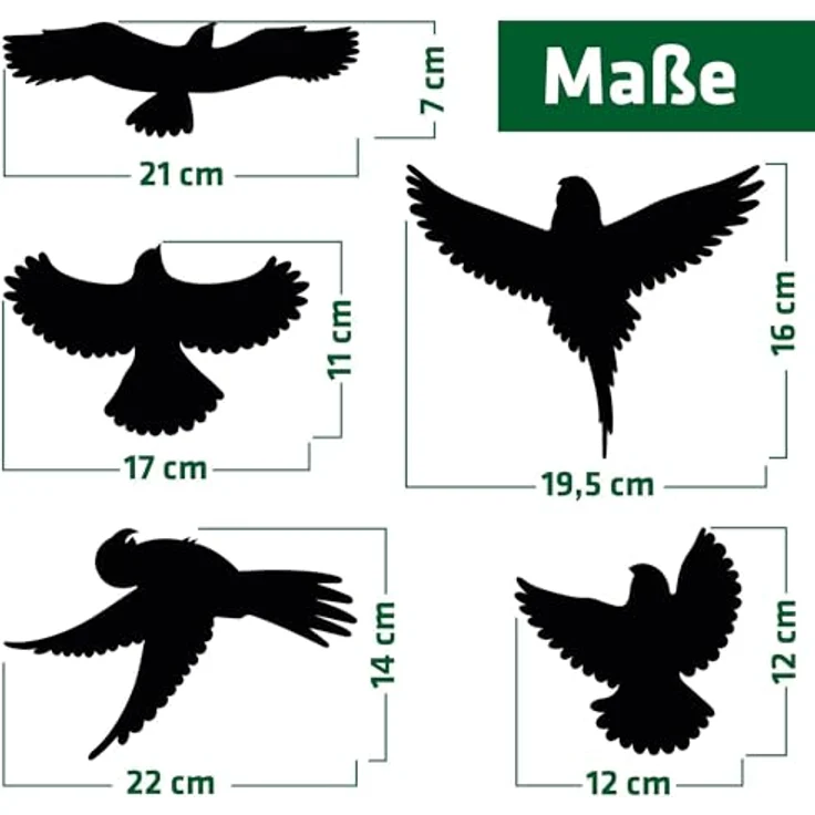 Gardigo Vogel Silhouetten 5 er Set – Bild 5