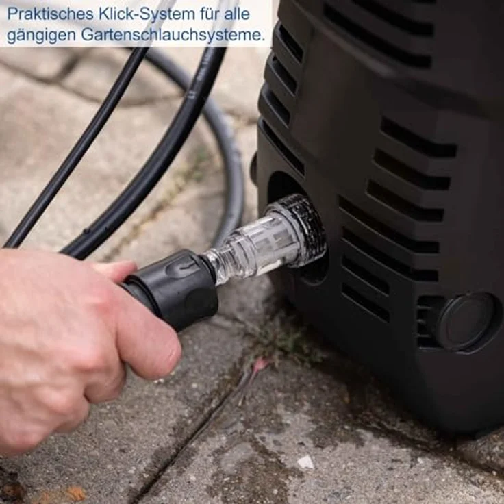 Scheppach, Hochdruckreiniger, Hochdruckreiniger 1400W, 110 bar inkl. Quick-Connect-System & Zubehör (Netzbetrieb) – Bild 2