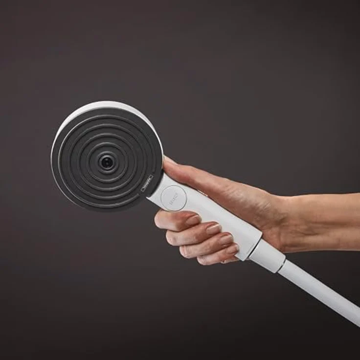 hansgrohe Pulsify Select S Duschset, 105 mm Handbrause mit 3 Strahlarten, EcoSmart, matte Weissfarbe, mit 125 cm Duschschlauch – Bild 8