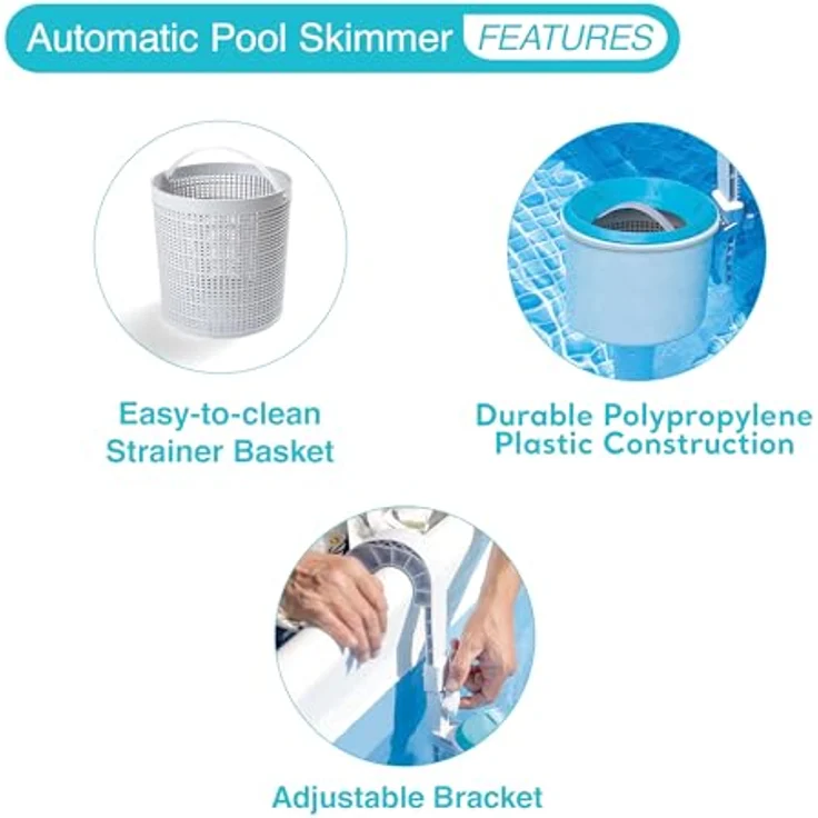 Intex Surface Skimmer - Deluxe Wandmontage-Oberflächenskimmer - Einhängeskimmer - Ø 16 cm – Bild 5