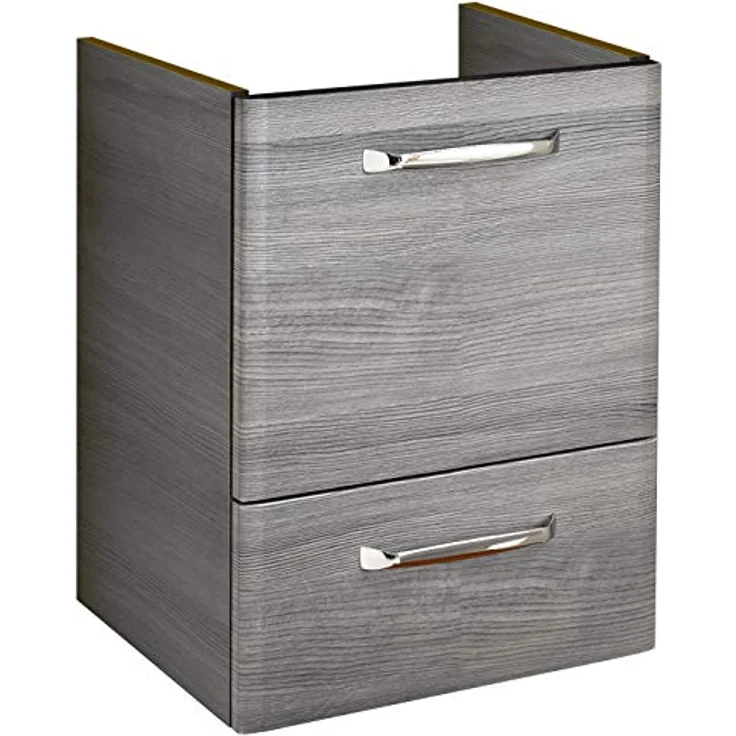 Pelipal Waschtischunterschrank Quickset 328 mit Waschbecken in Graphit Struktur Quer Nachbildung, 50 cm breit | Waschplatz mit 1 Tür und 1 Auszug – Bild 3