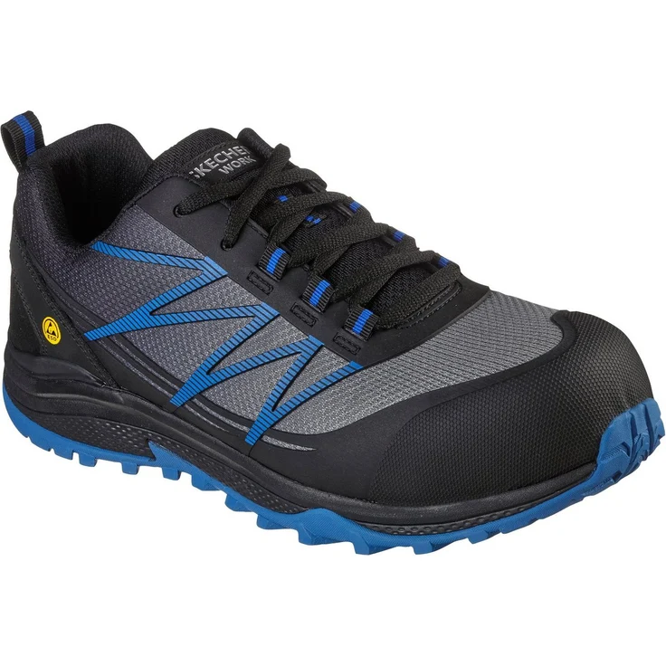 Skechers PUXAL Sicherheitsschuh S1 P ESD, besonders leicht, durchtrittsicher, bequem und atmungsaktiv - Schwarz – Bild 1