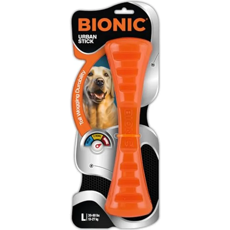 Bionic Urban Stick, extrem widerstandsfähiges Hundespielzeug, 26cm, robustes Spielzeug für Hunde zwischen 13-27+kg