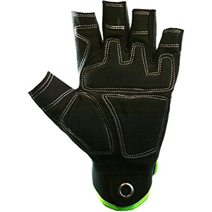 Hase Safety Gloves Leder-Arbeitshandschuhe Technik 3 Finger Montage Handschuh Outdoor Mechaniker (Paar, 1-St., VPE= 1 Paar, Gr 8-12) High-Quality Velcro/ High-Quality Klettverschluss, schwarz – Bild 2