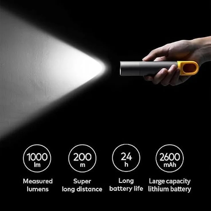 Xiaomi HOTO Flashlight QWSDT001, 1000lm, USB-C (3 cm) – Bild 2