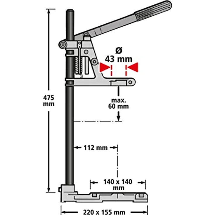 wolfcraft Bohrständer 3406000 | Praktischer Bohrmaschinen Ständer für präzises Bohren ohne Verrutschen | Einfaches und sicheres Befestigen der Bohrmaschine – Bild 2