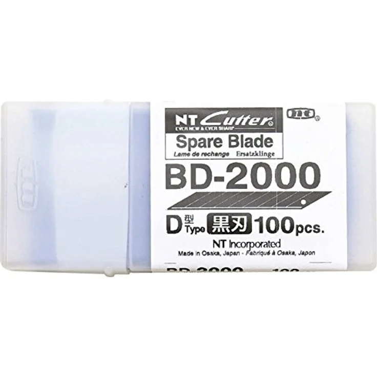 NT Cutter BD-2000, 9 mm abbrechbare Präzisionsklingen, 30-Grad-Klingen, 100 Stück, schwarz – Bild 4