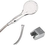 bremermann Handbrause Set mit 5 Strahlarten 1/2“, inkl. Halterung und Brauseschlauch (weiß)