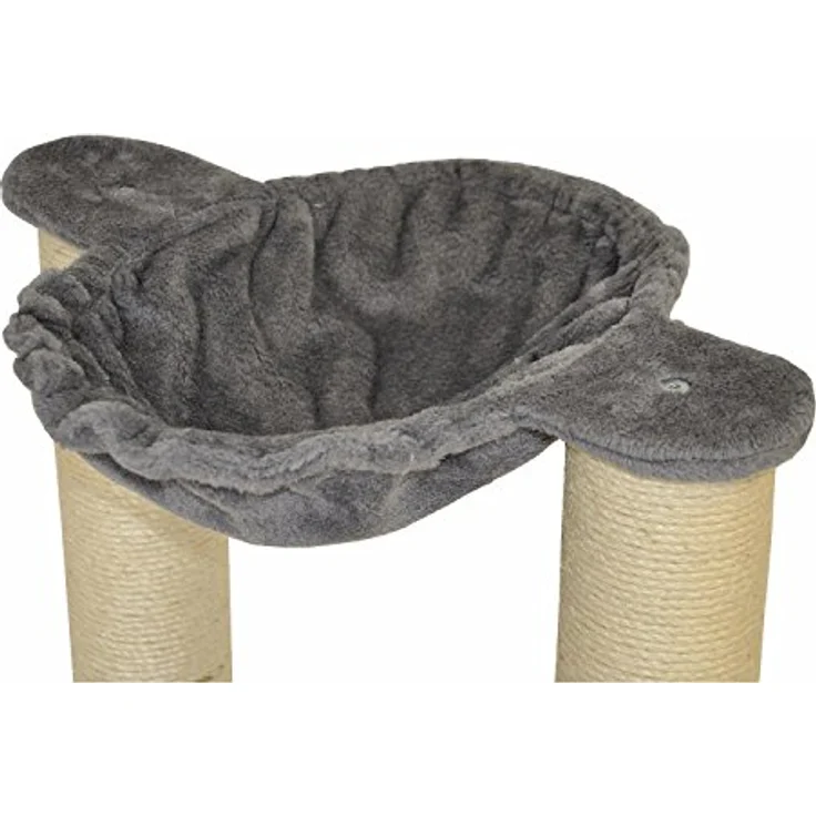 Nanook Kratzbaum Holiday grau - 104 x 60 cm für schwere Katzen, besonders stabil, 3 extratiefe Liegemulden Ø 11 cm – Bild 3