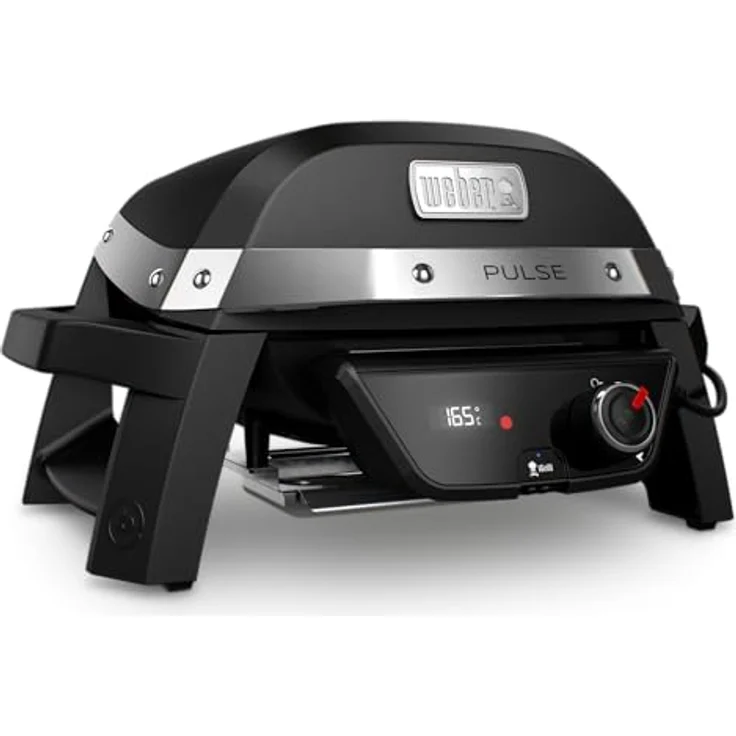 Weber Pulse 1000 Black, Elektrogrill mit digitalem Temperaturregler, schwarz, Gehäuse aus Aluminiumguss – Bild 3