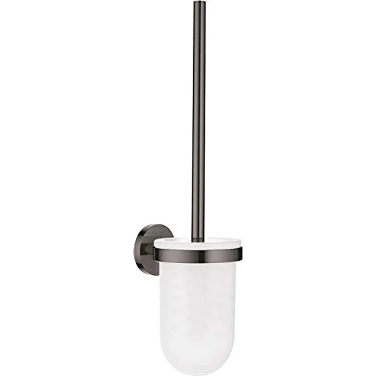 GROHE Essentials - Toilettenbürstengarnitur (verdeckte Befestigung, zum bohren oder kleben, Wandmontage), hard graphite, 40374A01 – Bild 1