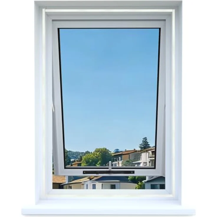 Apalus Dachfenster Fliegengitter – Zuschneidbares Insektenschutznetz mit Reißverschluss für Klappfenster, ohne Bohren, bis 130×150 cm, Schwarz – Bild 1