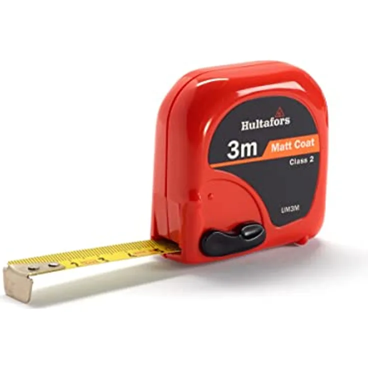 Hultafors Massband UM 3, 369003, 3m Bandmaß mit Stahlband und robuster Seitenbremse