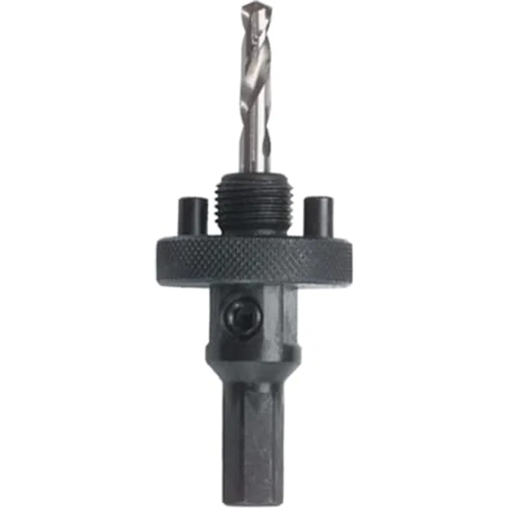 RUKO Aufnahmehalter für Bimetall-Lochsägen HSS, inkl. Führungsbohrer, passend für Lochsägen Ø 32,0 - 210,0 mm, se­chskantschaft, robust und langlebig
