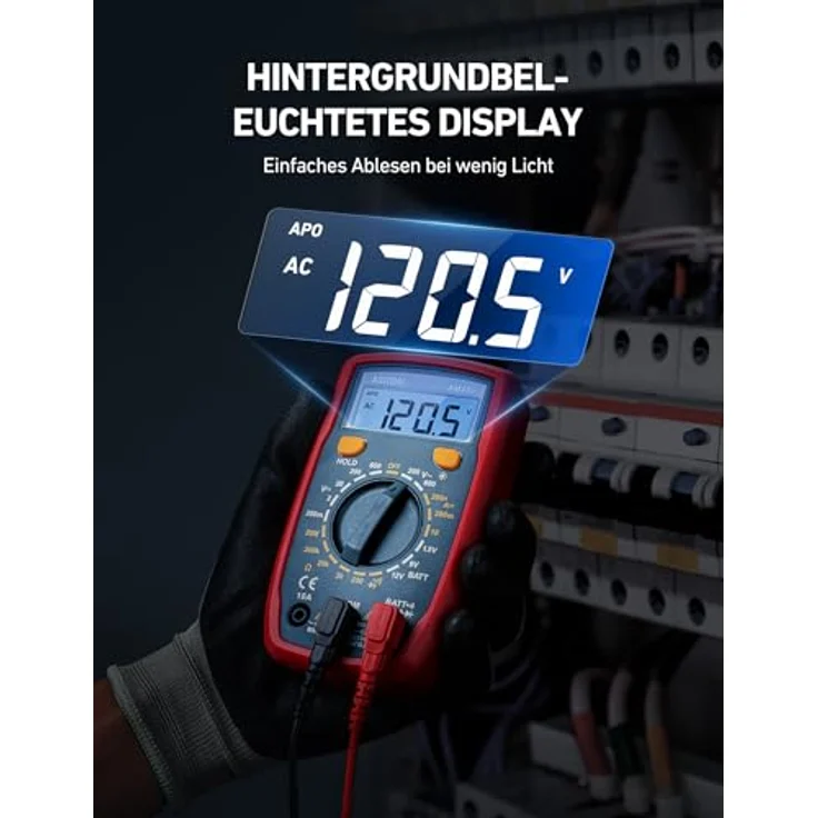 AstroAI Multimeter Digital Multimeter mit Ohm Volt Ampere Spannung Tester Messung – Bild 6