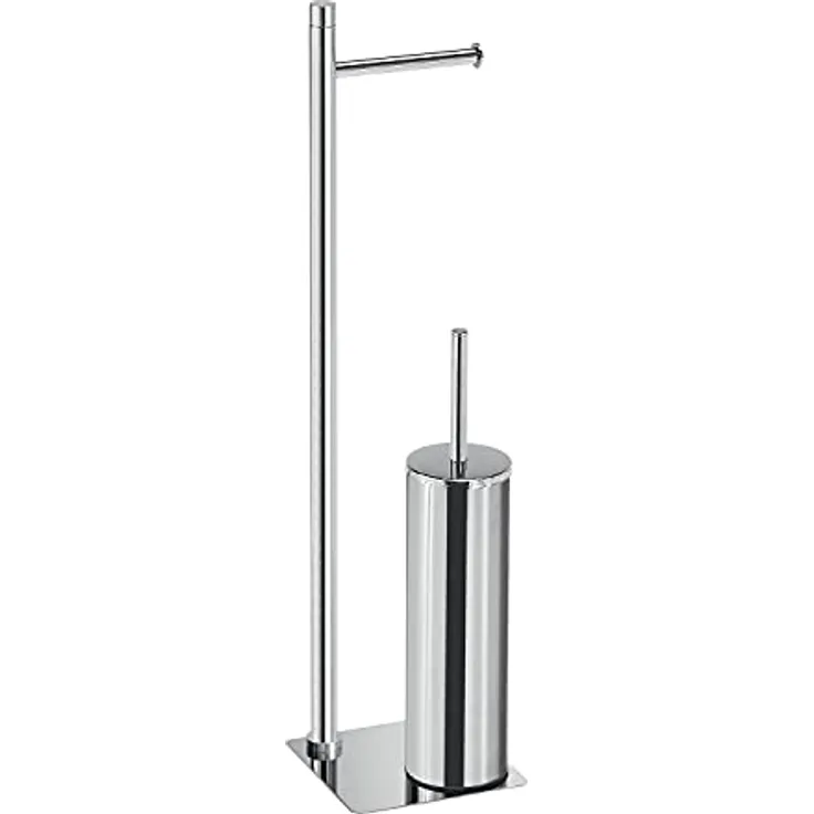 Gedy Trilly Spalte Fuß, Edelstahl, Chrom, 14 x 14 x 62.8 cm, Rostfreier, 14x14x62.8 cm