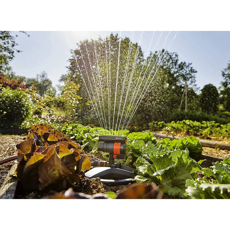 GARDENA Viereckregner AquaZoom compact: Regner zur Bewässerung von Nutzflächen von 9-216 m², Reichweite 3-18 m, Sprengweite 3-12 m, integrierter Innenfilter 18708-20 – Bild 6