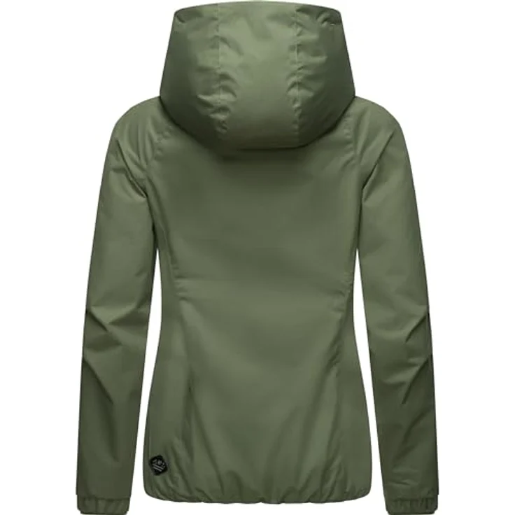 Ragwear Dizzie, Damen Arbeitsjacke, wasserdicht und winddicht mit Kapuze, grün, Größe S – Bild 3