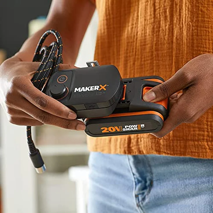 Worx MakerX Akkuadapter HubX WA7161, tragbares Werkzeug-System mit 20V Akku für vielseitige Anwendungen – Bild 4