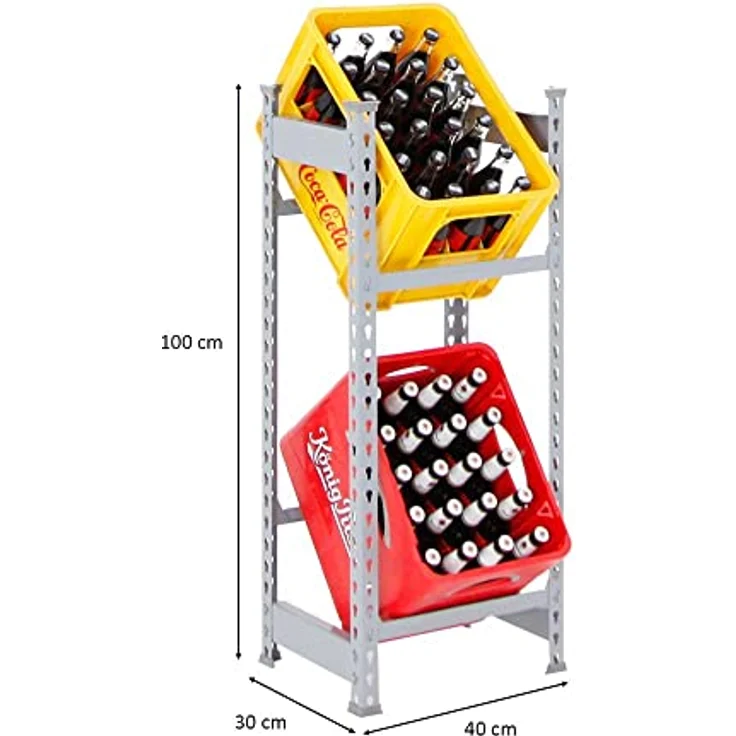 PROREGAL Getränkekistenregal Camel für 2 Kästen, HxBxT 100x40x30cm, Traglast pro Fachboden: 100 kg, Grau – Bild 2