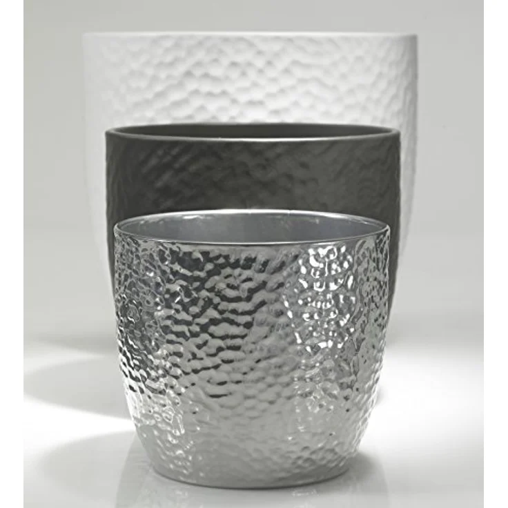 Soendgen Keramik Blumenübertopf, Boston, weiß, 24 x 24 x 23 cm, 100% wasserdicht, für gängige Kulturtöpfe – Bild 4