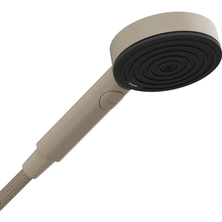 hansgrohe Pulsify Planet Edition Handbrause 105, 3 Strahlarten, EcoSmart+, Farbe Sand (recycelt) – Bild 1