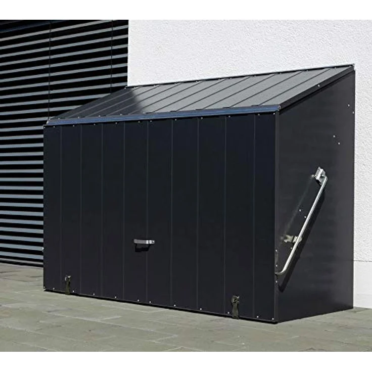 Trimetals Metall Gerätebox Fahrradgarage Sesame | Anthrazit | 76x185x139 cm – Bild 2