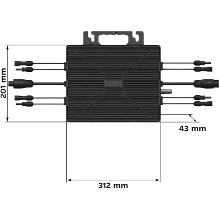 SUNNIVA® Balkonkraftwerk 1700/1600W Solaranlage mit 1600W Astro Energy Wechselrichter, WIFI Bluetooth, upgradebar drosselbar, 4 x 425W Solarmodule, 5m Anschlusskabel, Photovoltaikanlage, PV – Bild 4