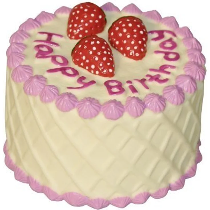 Kerbl Geburtstagskuchen Hundespielzeug, 10 cm (Farbe kann variieren) – Bild 2