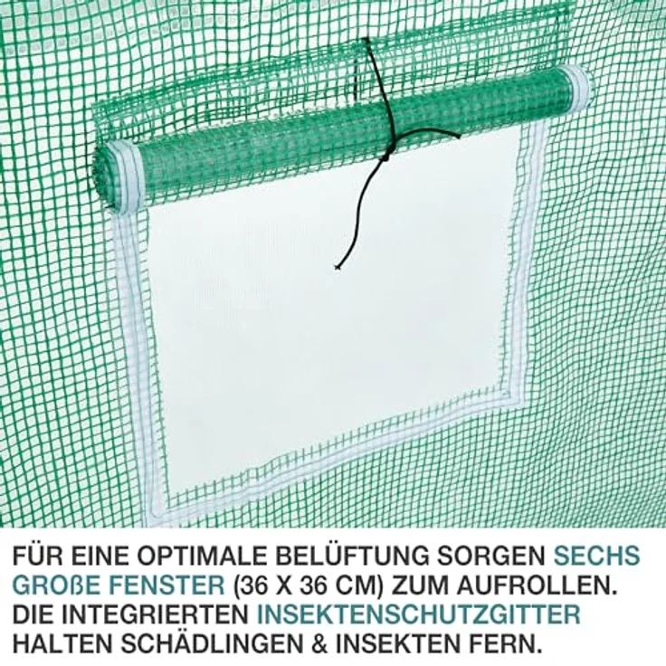 TOM Gewächshaus Folie GH-1801, Ersatzfolie für TOM GH-1800, 175 g/m², wetterfest, UV-beständig, Polypropylen Gewebe – Bild 5