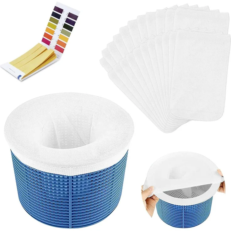 flintronic 22er Pack Pool Skimmer Socken, Wiederverwendbar & aus hochwertigem Nylonnetz, ideal für Skimmerkorb