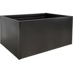 osoltus Design-Hochbeet aus Aluminium-Metall, 150x100 cm Anthrazit, doppelwandig 76cm hoch, ergonomisches Gartenbett mit Unteraufbau und Schneckenabweisung