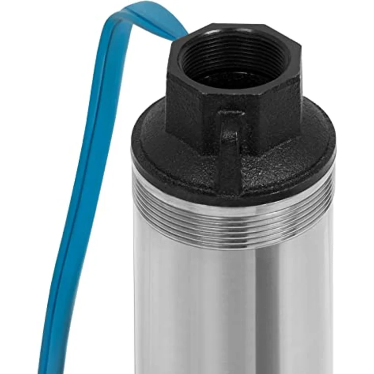 EBERTH 4" Tiefbrunnenpumpe, Edelstahl, elektrisch 750W, Förderhöhe max. 56m, 20m Kabel, Schmutzsieb – Bild 3