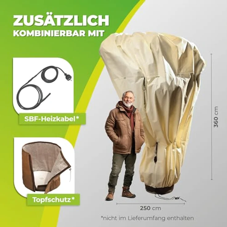 Biogreen Kübelpflanzensack Mammuth 360 x 250 cm – Bild 3